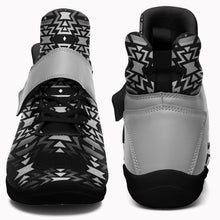 Load image into Gallery viewer, Black Fire Black and White Ipottaa Basketball / Sport High Top Shoes 49 Dzine 
