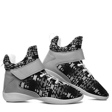 Load image into Gallery viewer, Black Fire Black and White Ipottaa Basketball / Sport High Top Shoes 49 Dzine 
