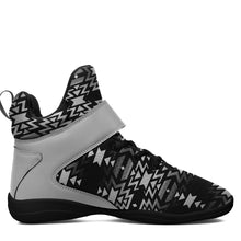 Load image into Gallery viewer, Black Fire Black and White Ipottaa Basketball / Sport High Top Shoes 49 Dzine 
