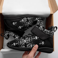 Load image into Gallery viewer, Black Fire Black and White Ipottaa Basketball / Sport High Top Shoes 49 Dzine 
