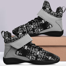 Load image into Gallery viewer, Black Fire Black and White Ipottaa Basketball / Sport High Top Shoes 49 Dzine 
