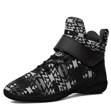 Load image into Gallery viewer, Black Fire Black and White Ipottaa Basketball / Sport High Top Shoes 49 Dzine 
