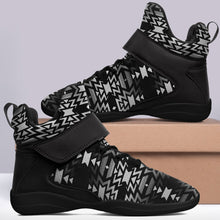 Load image into Gallery viewer, Black Fire Black and White Ipottaa Basketball / Sport High Top Shoes 49 Dzine 
