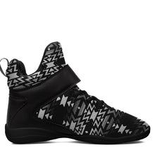 Load image into Gallery viewer, Black Fire Black and White Ipottaa Basketball / Sport High Top Shoes 49 Dzine 
