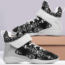 Load image into Gallery viewer, Black Fire Black and White Ipottaa Basketball / Sport High Top Shoes 49 Dzine 
