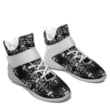 Load image into Gallery viewer, Black Fire Black and White Ipottaa Basketball / Sport High Top Shoes 49 Dzine 
