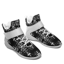 Load image into Gallery viewer, Black Fire Black and White Ipottaa Basketball / Sport High Top Shoes - White Sole 49 Dzine 
