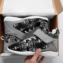 Load image into Gallery viewer, Black Fire Black and White Ipottaa Basketball / Sport High Top Shoes - White Sole 49 Dzine 
