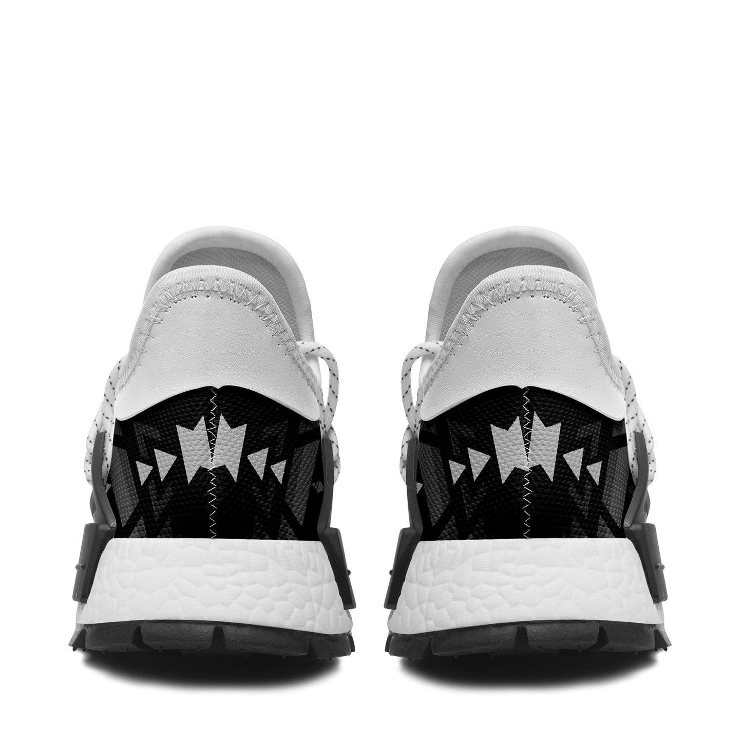 Black Fire Black and White Okaki Sneakers Shoes 49 Dzine 