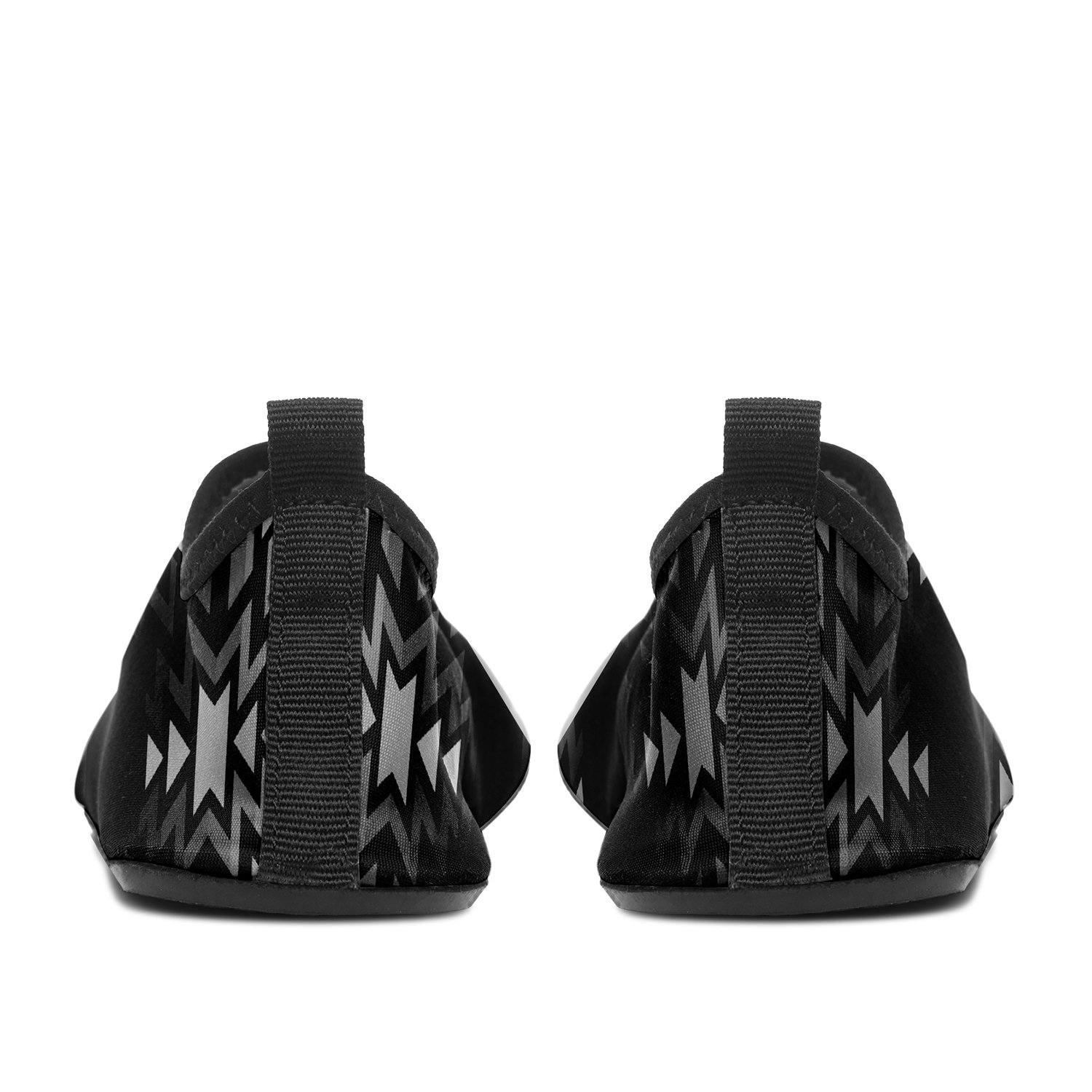 Black Fire Black and White Sockamoccs Slip On Shoes 49 Dzine 