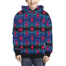 Load image into Gallery viewer, Black Fire Dragonfly Kids&#39; All Over Print Hoodie (Model H38) Kids&#39; AOP Hoodie (H38) e-joyer 
