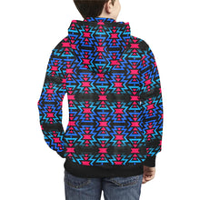 Load image into Gallery viewer, Black Fire Dragonfly Kids&#39; All Over Print Hoodie (Model H38) Kids&#39; AOP Hoodie (H38) e-joyer 
