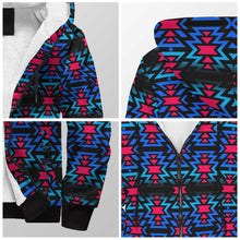 Load image into Gallery viewer, Black Fire Dragonfly Sherpa Hoodie 49 Dzine 
