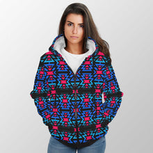 Load image into Gallery viewer, Black Fire Dragonfly Sherpa Hoodie 49 Dzine 
