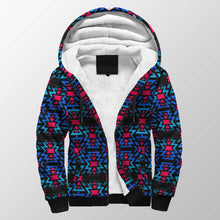 Load image into Gallery viewer, Black Fire Dragonfly Sherpa Hoodie 49 Dzine 
