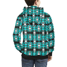 Load image into Gallery viewer, Black Fire Firefly Kids&#39; All Over Print Hoodie (Model H38) Kids&#39; AOP Hoodie (H38) e-joyer 
