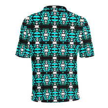 Load image into Gallery viewer, Black Fire Firefly Men&#39;s All Over Print Polo Shirt (Model T55) Men&#39;s Polo Shirt (Model T55) e-joyer 
