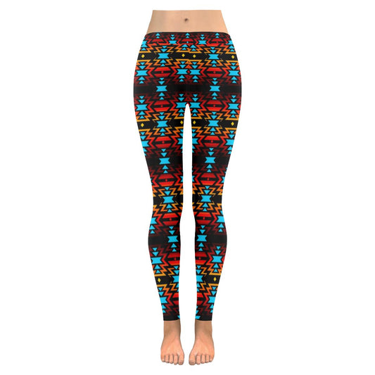 Black Fire II Low Rise Leggings (Model L05) Low Rise Leggings (Invisible Stitch) (L05) e-joyer 