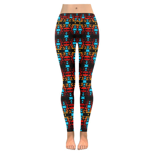 Black Fire II Low Rise Leggings (Model L05) Low Rise Leggings (Invisible Stitch) (L05) e-joyer 