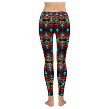 Load image into Gallery viewer, Black Fire II Low Rise Leggings (Model L05) Low Rise Leggings (Invisible Stitch) (L05) e-joyer 
