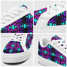 Load image into Gallery viewer, Black Fire Winter Sunset Aapisi Low Top Canvas Shoes White Sole 49 Dzine 
