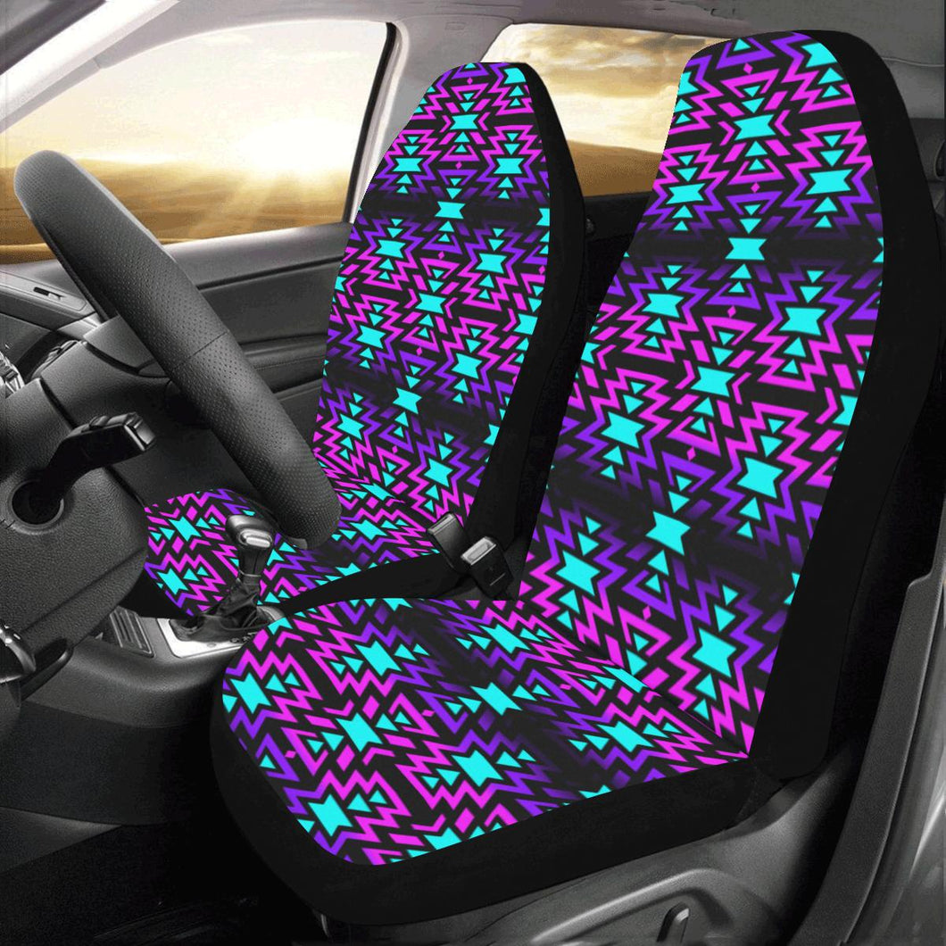 Black Fire Winter Sunset Car Seat Covers (Set of 2) Car Seat Covers e-joyer 