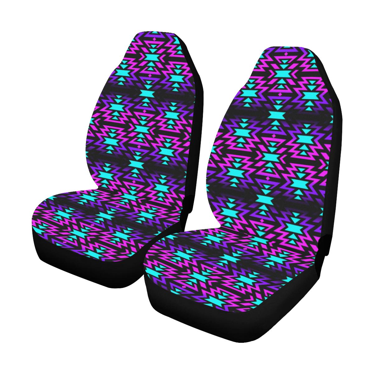 Black Fire Winter Sunset Car Seat Covers (Set of 2) Car Seat Covers e-joyer 