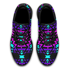 Load image into Gallery viewer, Black Fire Winter Sunset Ikkaayi Sport Sneakers 49 Dzine 
