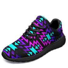 Load image into Gallery viewer, Black Fire Winter Sunset Ikkaayi Sport Sneakers 49 Dzine US Women 4.5 / US Youth 3.5 / EUR 35 Black Sole 
