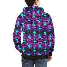 Load image into Gallery viewer, Black Fire Winter Sunset Kids&#39; All Over Print Hoodie (Model H38) Kids&#39; AOP Hoodie (H38) e-joyer 
