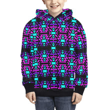 Load image into Gallery viewer, Black Fire Winter Sunset Kids&#39; All Over Print Hoodie (Model H38) Kids&#39; AOP Hoodie (H38) e-joyer 
