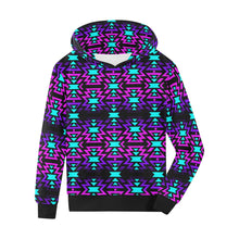 Load image into Gallery viewer, Black Fire Winter Sunset Kids&#39; All Over Print Hoodie (Model H38) Kids&#39; AOP Hoodie (H38) e-joyer 
