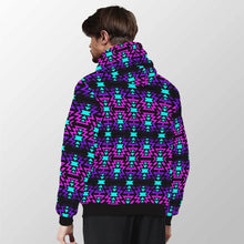 Load image into Gallery viewer, Black Fire Winter Sunset Sherpa Hoodie 49 Dzine 
