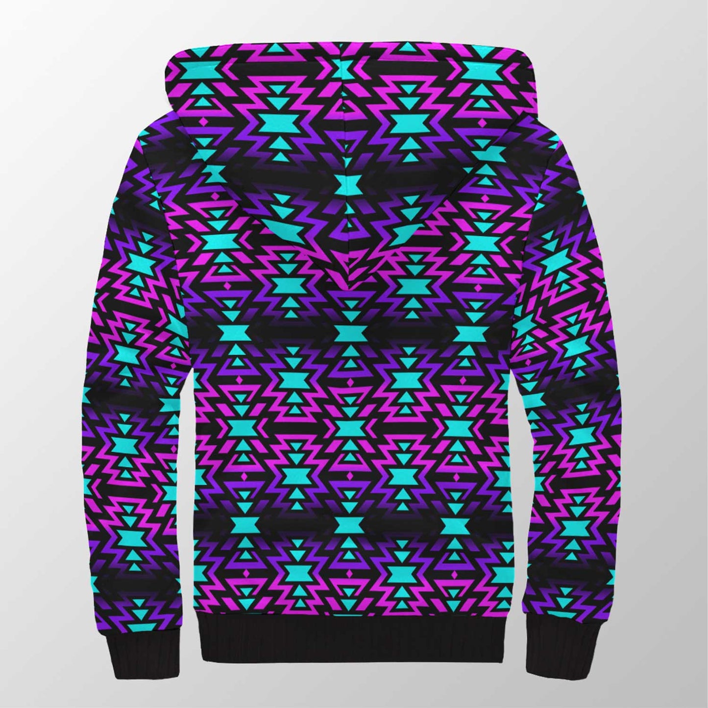 Black Fire Winter Sunset Sherpa Hoodie 49 Dzine 