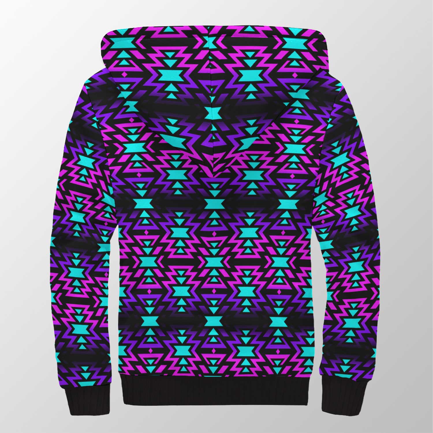 Black Fire Winter Sunset Sherpa Hoodie 49 Dzine 