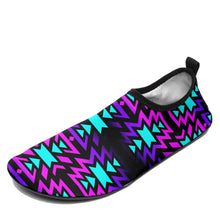 Load image into Gallery viewer, Black Fire Winter Sunset Sockamoccs Kid&#39;s Slip On Shoes 49 Dzine 
