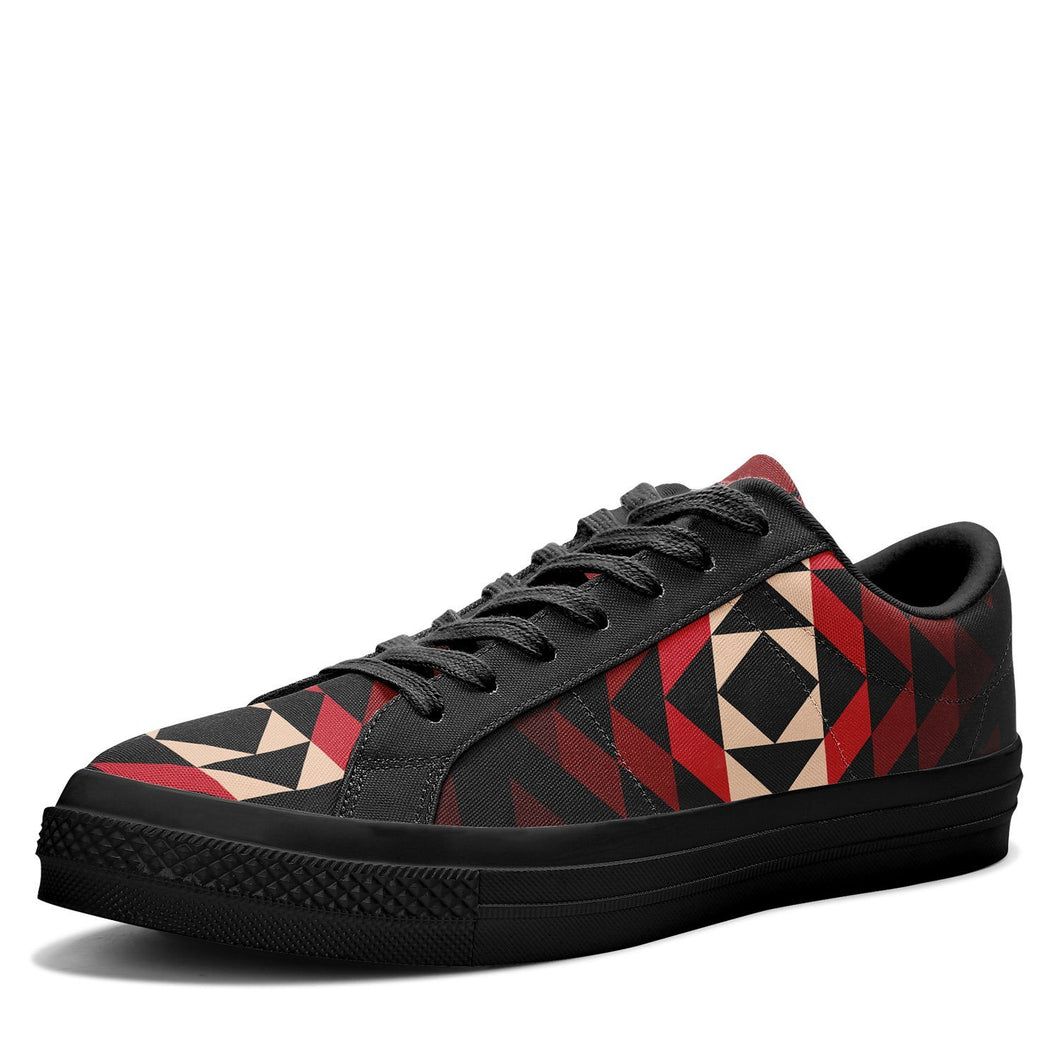 Black Rose Aapisi Low Top Canvas Shoes Black Sole aapisi Herman 