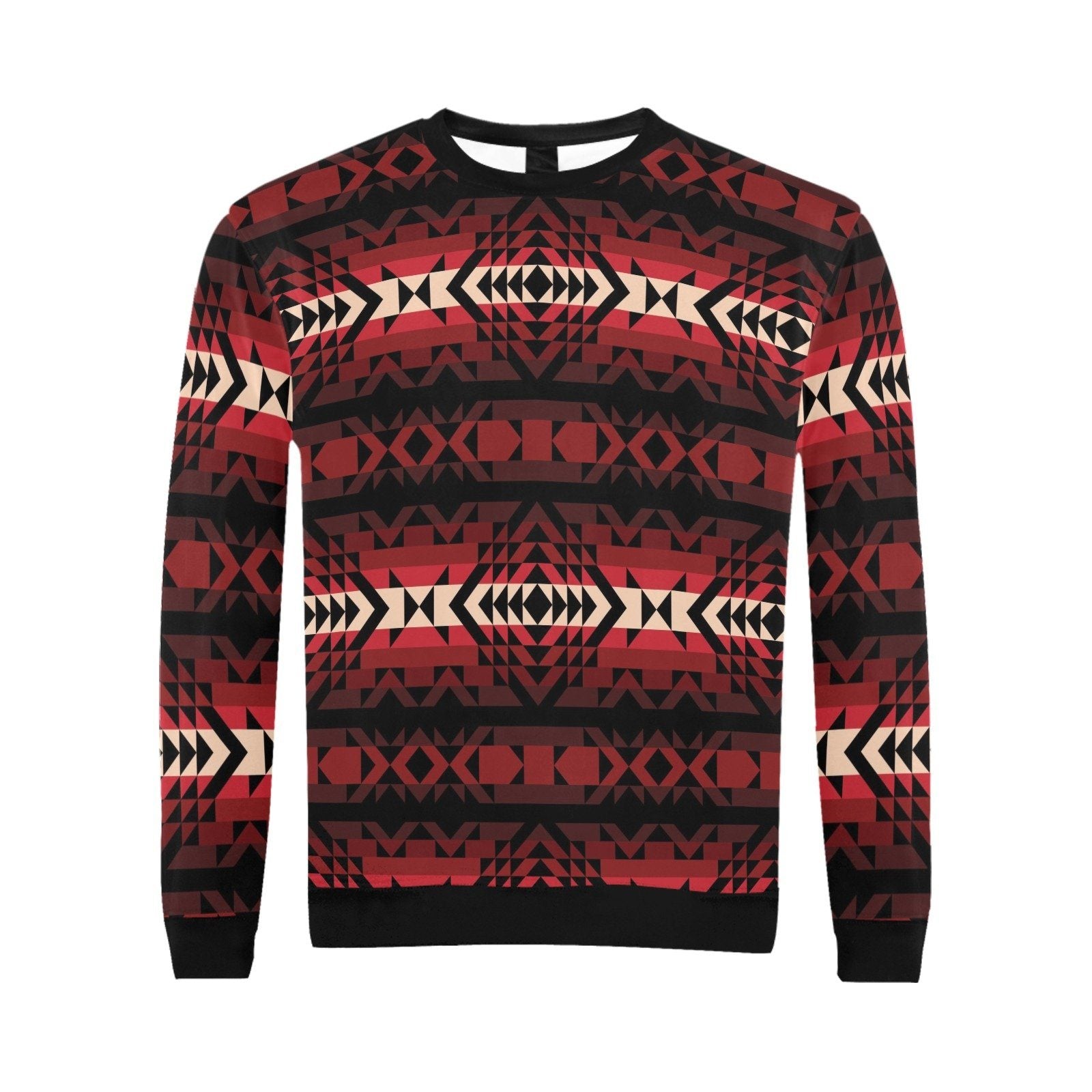 Black Rose All Over Print Crewneck Sweatshirt for Men (Model H18) shirt e-joyer 