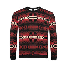 Load image into Gallery viewer, Black Rose All Over Print Crewneck Sweatshirt for Men (Model H18) shirt e-joyer 
