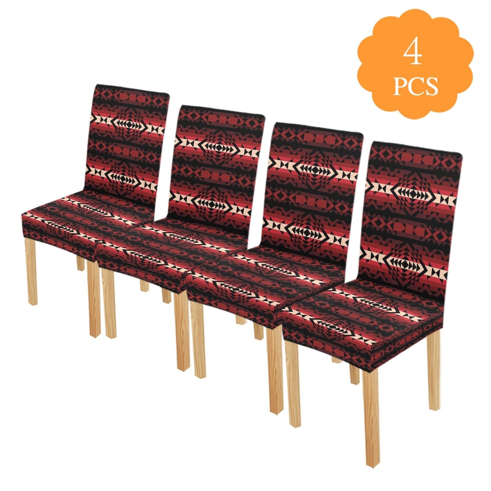 Black Rose Chair Cover (Pack of 4) Chair Cover (Pack of 4) e-joyer 