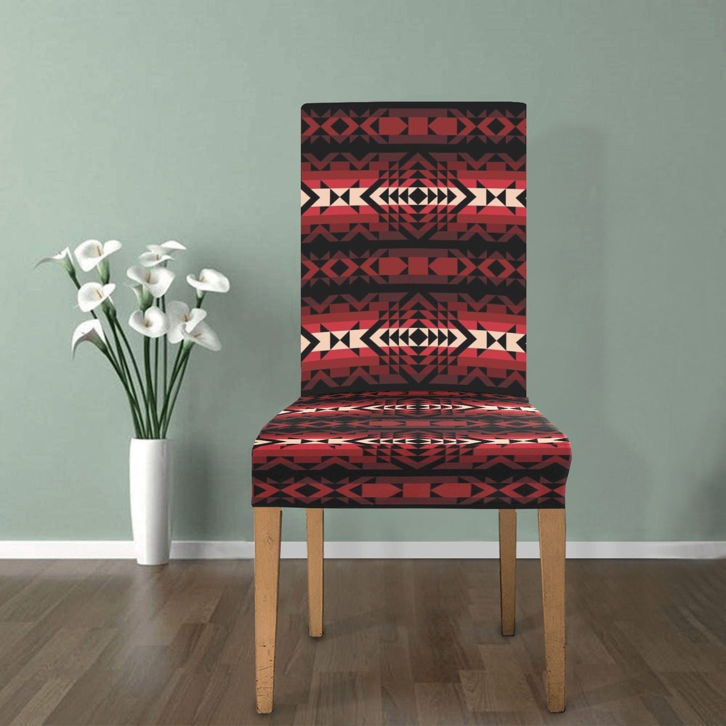 Black Rose Chair Cover (Pack of 6) Chair Cover (Pack of 6) e-joyer 