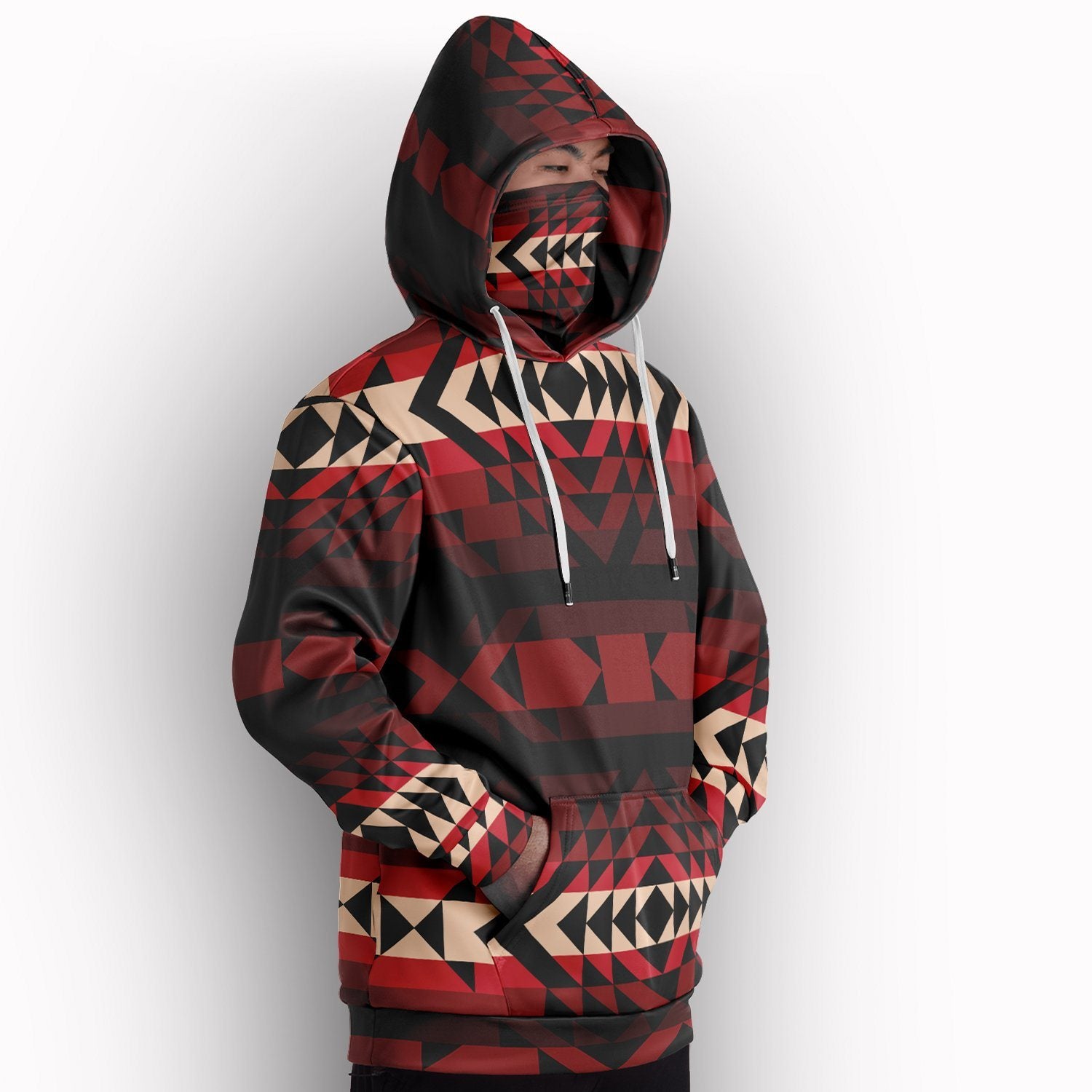 Black Rose Hoodie with Face Cover 49 Dzine 