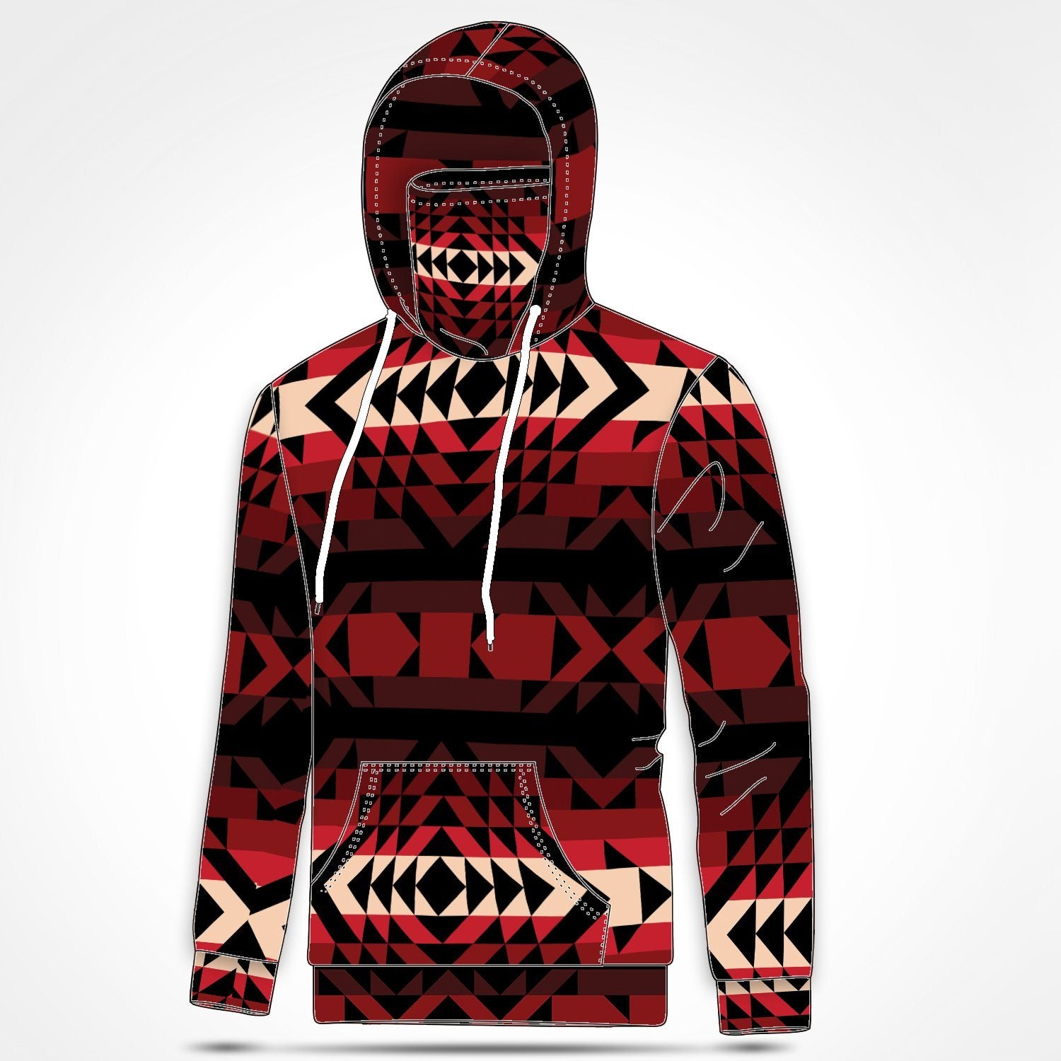 Black Rose Hoodie with Face Cover 49 Dzine 