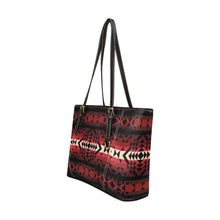 Load image into Gallery viewer, Black Rose Leather Tote Bag/Large (Model 1640) bag e-joyer 
