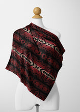 Load image into Gallery viewer, Black Rose Satin Shawl Scarf 49 Dzine 
