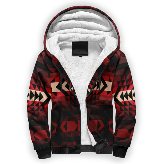 Black Rose Sherpa Hoodie by 49 Dzine