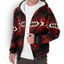 Load image into Gallery viewer, Black Rose Sherpa Hoodie hoodie Herman 
