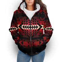 Load image into Gallery viewer, Black Rose Sherpa Hoodie hoodie Herman 
