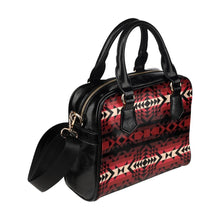 Load image into Gallery viewer, Black Rose Shoulder Handbag (Model 1634) Shoulder Handbags (1634) e-joyer 
