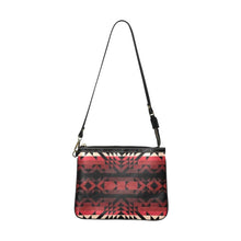 Load image into Gallery viewer, Black Rose Small Shoulder Bag (Model 1710) Small Shoulder Bag (1710) e-joyer 
